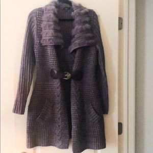 NWOT Purple Sweater Coat Size XL